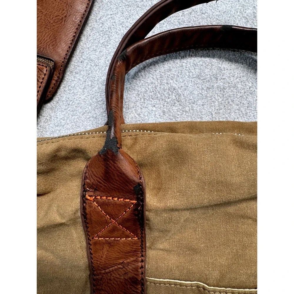 Field & Stream Vintage Collection Canvas Leather Duffel Weekender Travel Bag